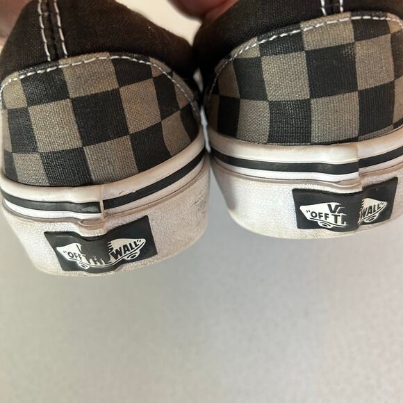 Vans Checkered Slip On Skater Shoes Beach Surfer Black Size Men’s 6.0 Women 7.5 - Picture 4 of 7
